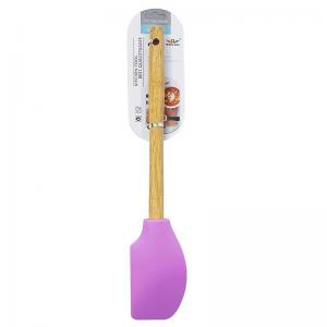 Espatula em Silicone com Cabo de Madeira Lilas 32Cm - Centro Oeste - Mcd