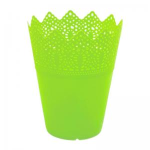 Vaso Decorativo Verde Limão Plástico 13,5X10Cm