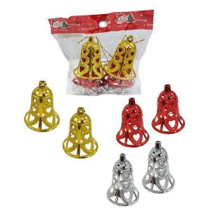 Enfeite Natal Sino Sortidos com 6 Peças 6,5 Cm - Centro Oeste