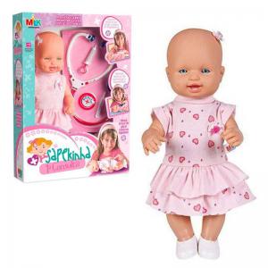 Boneca Sapekinha 1° Consulta com Acessórios 34Cm - Milk