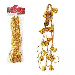 Enfeite Natal Corrente C/Sino Dourado 2,7Mt Centro Oes