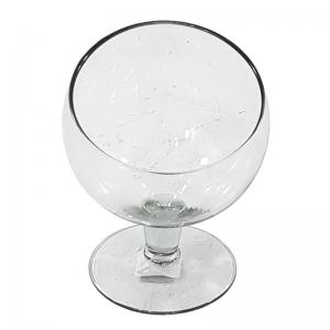 Vaso Taça Boca Torta Vidro Incolor 16X12Cm