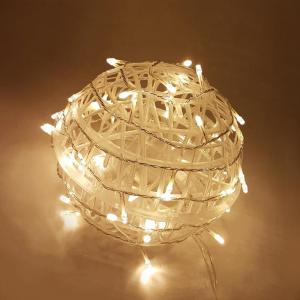 Bola Natal 80Mm com Led Decorada com Glitter Unidade - Wincy Natal