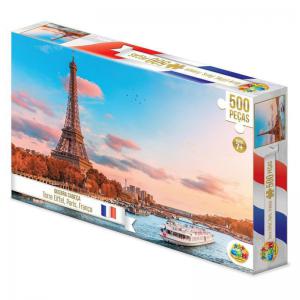 Quebra Cabeça Torre Eiffel Paris França com 500 Peças - Ggb Plast