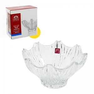 Saladeira de Vidro Trabalhado com Pé Transparente 14X30Cm - Freecom