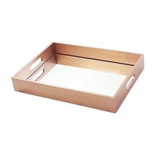 Bandeja de Madeira com Espelho Rose Retangular 5,5X36X26Cm - Fabbri