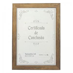 Porta Diploma Plastico 21X29 Vertical Reto Marrom Envelhecido - Rio Master