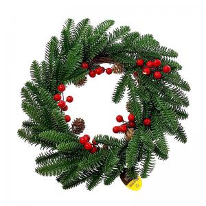 Guirlanda Natal Pinheiro Verde com Berry 22Cm - Rio Master