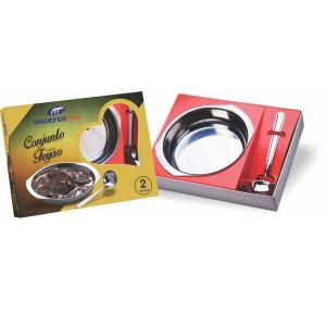 Conjunto Baixela para Feijão Inox com 2 Peças - Madefer