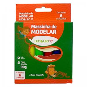 Massa Modelar de Amido com 6 Cores- Leo & Leo