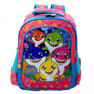 Mochila Escolar Infantil Family Shark 35X27X13Cm Média - Vozz