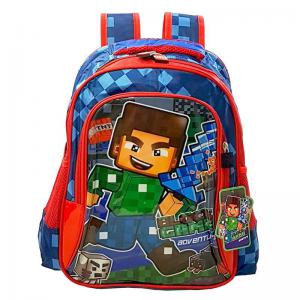 Mochila Escolar Infantil Block Game 36X27X14 Média - Vozz
