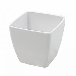 Vaso Melamina Quadrado Branco 9X10Cm - Saz Comercio