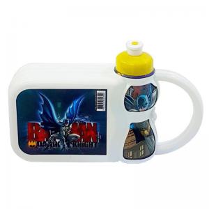 Lancheira Plástico com Garrafa Squeeze Batman - Plasduran