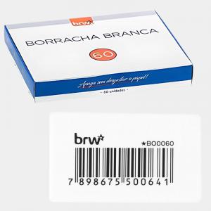Borracha Branca Escolar Nº 60 Brw Caixa 60 Unidades