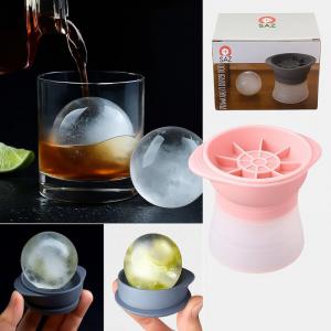 Forma para Gelo Esfera Silicone com Base Plástica