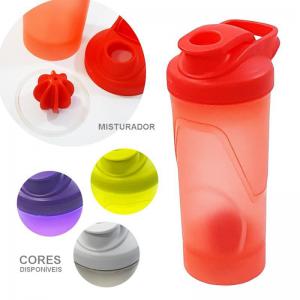 Copo de Plástico Shake com Tampa e Misturador 700Ml - Saz Comercio