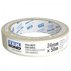 Fita Crepe Tek Bond 24Mmx50Mt Unidade - Tek Bond