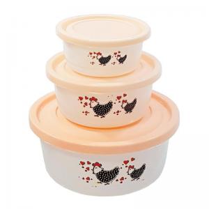 Conjunto Potes Plásticos Decorados Cozinha 3 Peças
