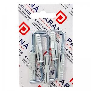 Escapula com Rosca para Madeira 3,3X42Mm com Bucha 6 com Bucha 5 Unidades - Ws