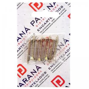 Parafuso Chipboard com Cabeça Chata Fixer Philips 3,5X30Mm  Cartela com 8 - Ciser