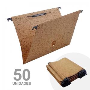 Pasta Suspensa Papelao Marmorizada Castanho com 50 Unidades - Tp Pastas