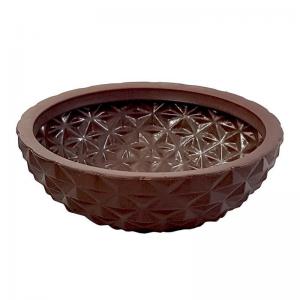 Vaso Bacia Diamante Marrom Plástico 15X45Cm