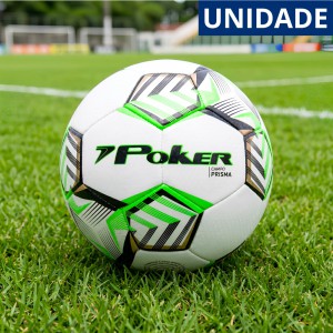 Bola Futebol Campo Poker Prisma Nº5 Branca Preta Dourada Verde