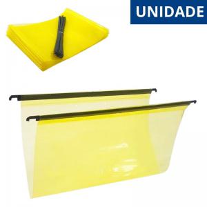 Pasta Suspensa Pp Oficio S/Etiqueta e Visor Amarelo Pacote com 10 Pastas - Boto
