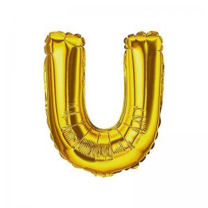 Balão Metalizado Dourado Letra U 40Cm Unidade - Centro Oeste