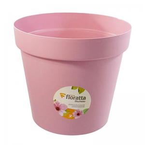 Vaso Plástico Rosa Floratta Decorativo 33Cm