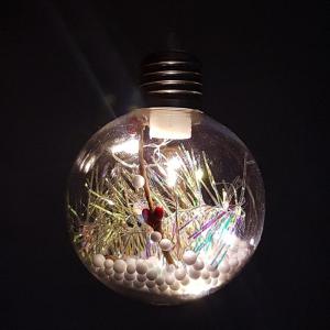 Bola Natal 80Mm Transparente Decorada - Centro Oeste