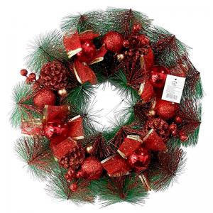 Guirlanda Natal Decorada 40Cm - Centro Oeste