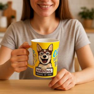 Caneca Ceramica Decorada com Frase Dog - Sakes