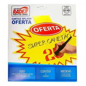 Cartaz em Papel 23X27Cm Amarelo Oferta - Radex - Mcd