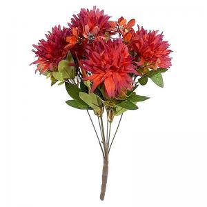 Buque Crisantemo com Complementos Marsala com 7 Galhos 45Cm - Decoromax