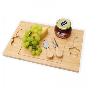 Conjunto para Queijo com Tabua de Madeira Sem Tampa e Acessórios Faca,Garfo e Tabua - Amigold