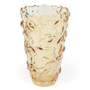 Vaso de Vidro Trabalhado Ambar 23,5X14 - Dagia
