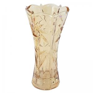 Vaso de Vidro Trabalhado Ambar 30X15 - Dagia