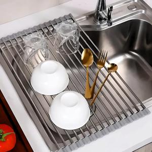Escorredor Esteira Multiuso Inox 43X30Cm - Cozinha Prática