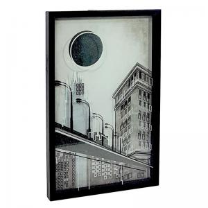 Quadro Decorativo Madeira com Vidro 3D 42X27Cm - Artframe