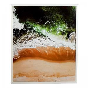 Quadro Decorativo Madeira Praia 62X52Cm - Artframe