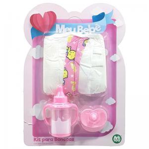 Kit Mamadeira Mágica Meu Bebe com Fraldinha e Chupeta - Ark Brasil