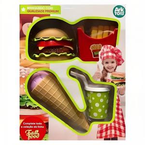 Kit Infantil Lanche Coleção Fast Food com 4 Peças - Ark Brasil