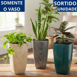 Vaso Plástico Elegance Stone Sortidos Grande - Injeplastec