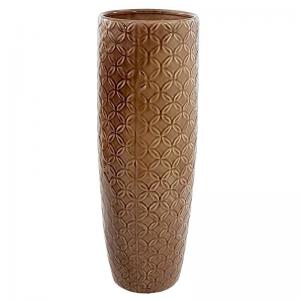 Vaso Cerâmica Marrakech Marrom 56X19Cm Decoração Luxo