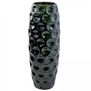 Vaso Decorativo Cerâmica Verde Cobre 56X19Cm Kasa Decor