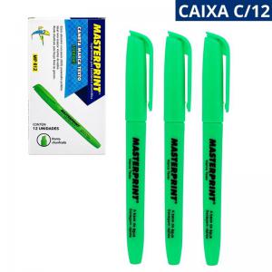 Marca Texto  Verde Caixa com 12 Unidades - Master Print