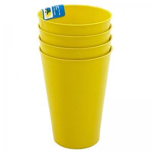 Copo Plástico 230Ml Cores Sortidas Kit 4 Unidades