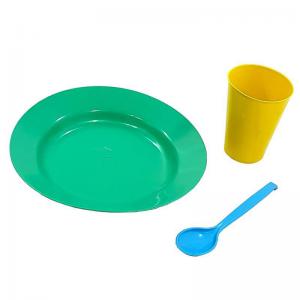 Kit Escolar Refeição Infantil Prato Copo Colher
